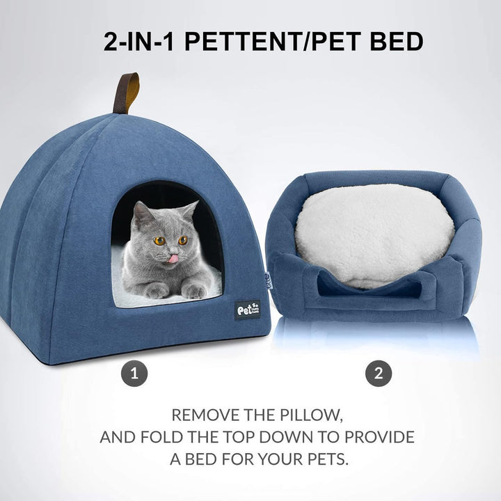 PETCUTE Katzenhöhle für grosse Katzen,Waschbar Katzenbett Katzenzelt Katzenkorb für Katzen und Hunde