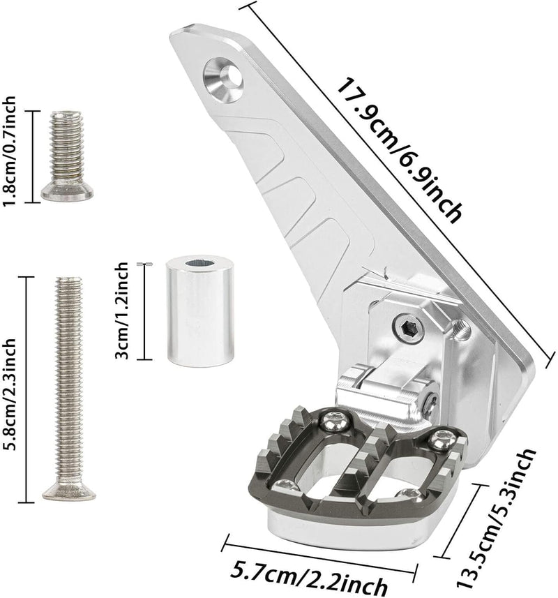 Fussrasten hinten klappbare Fussrasten, PSLER Fusspedal Beifahrer Hinten Sets Motorrad CNC Aluminium