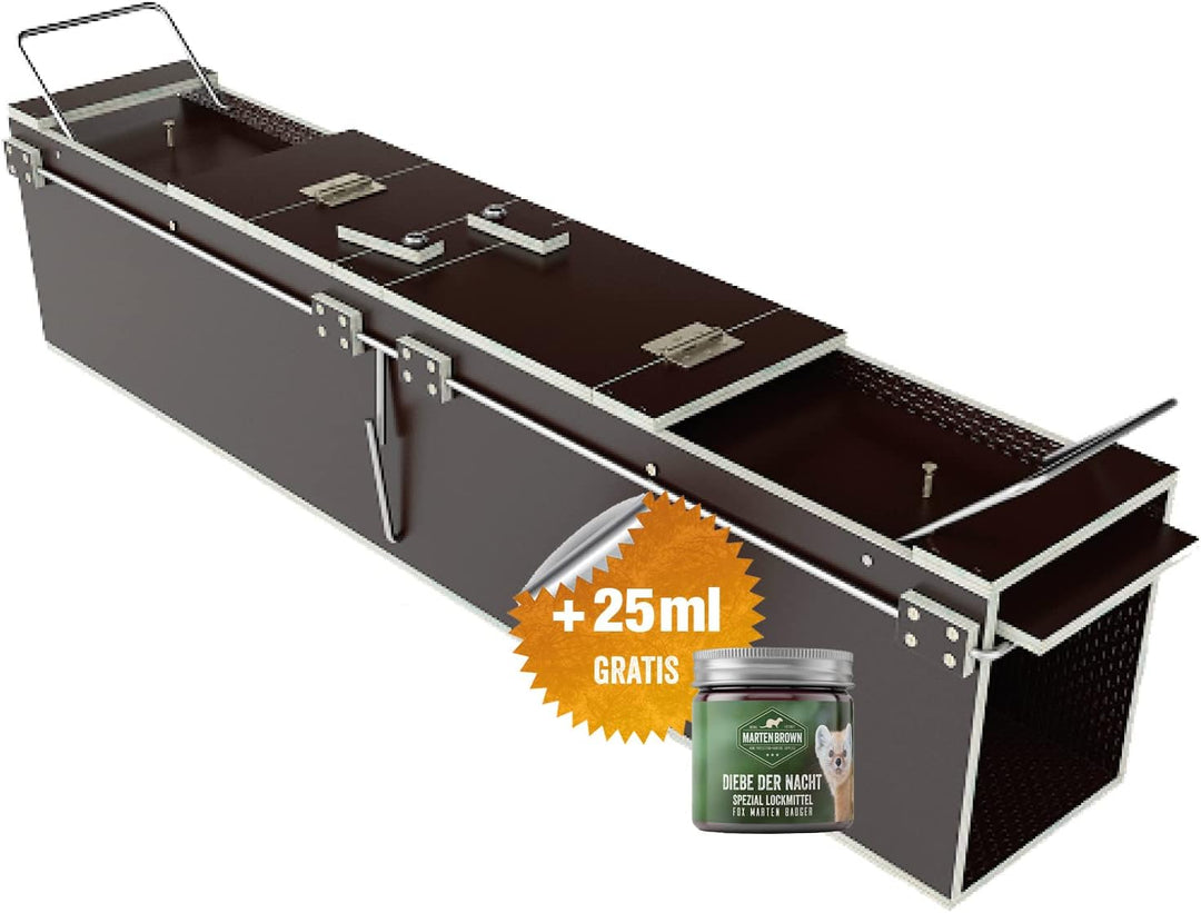 Martenbrown® Katzenfalle Gross 120cm I Dient auch als Waschbärfalle oder Marderfalle I Marder Kasten