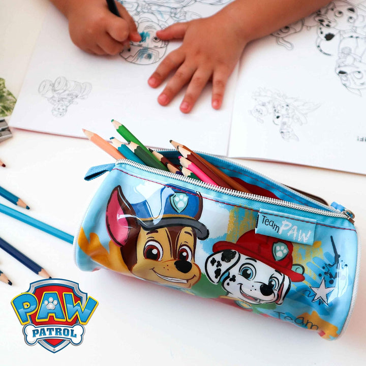 Paw Patrol Kindergartenrucksack Jungen 3D, Turnbeutel und Stiftebox Schulrucksack Jungen und Mädchen