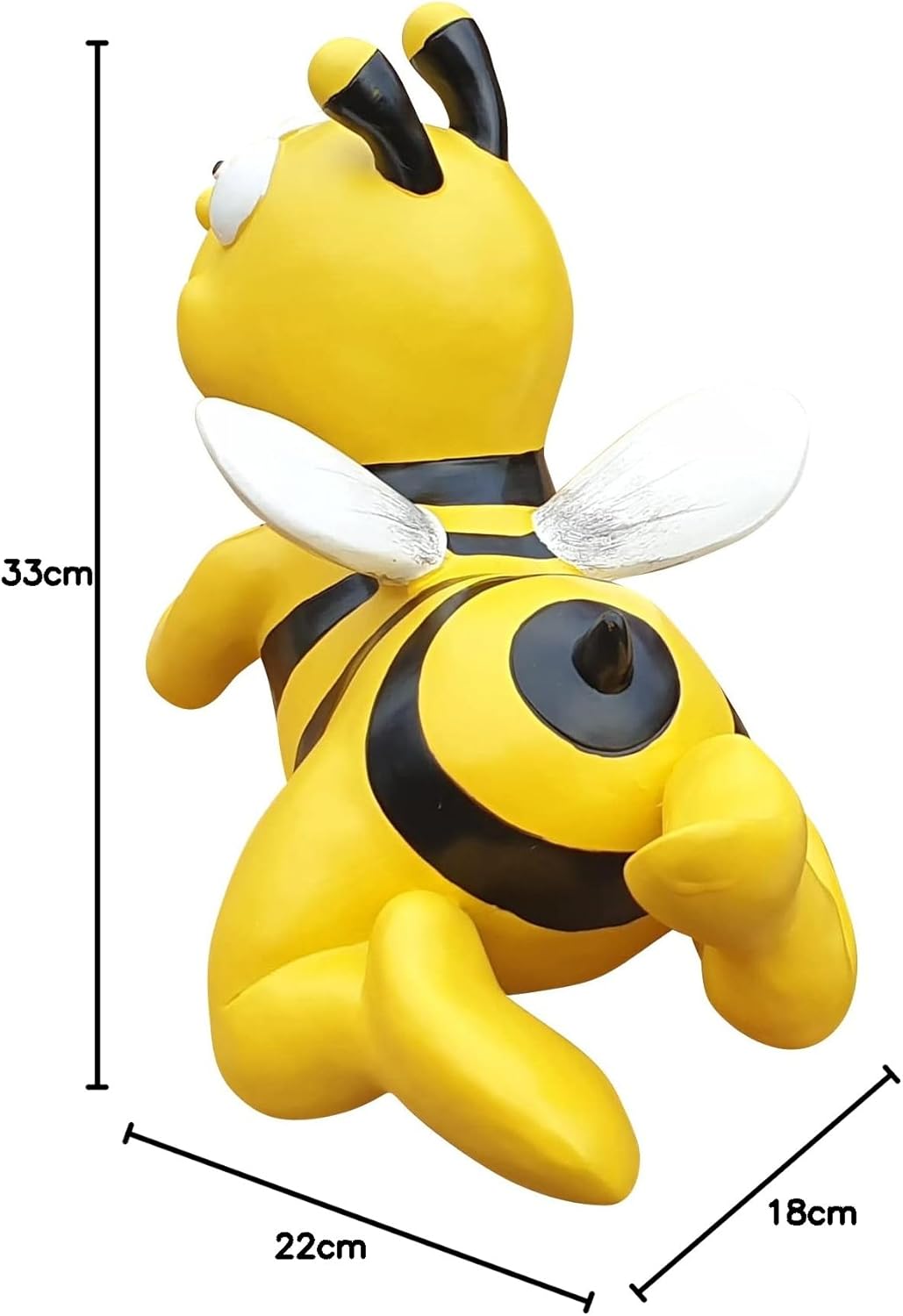 Fachhandel Plus Gartenfigur Biene fliegend lustige Deko Tierfigur Gartendeko Dekofigur