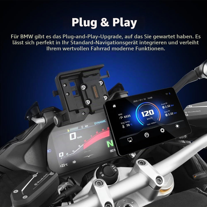 6,2" Motorrad Display für BMW R1200GS R1250GS F800 F900 S1000XR, Kabelloses CarPlay &amp; Android Auto (