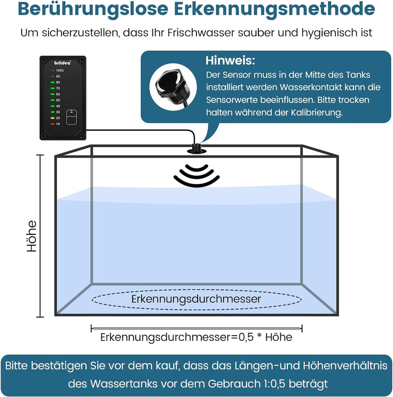 briidea Frischwassertankanzeige