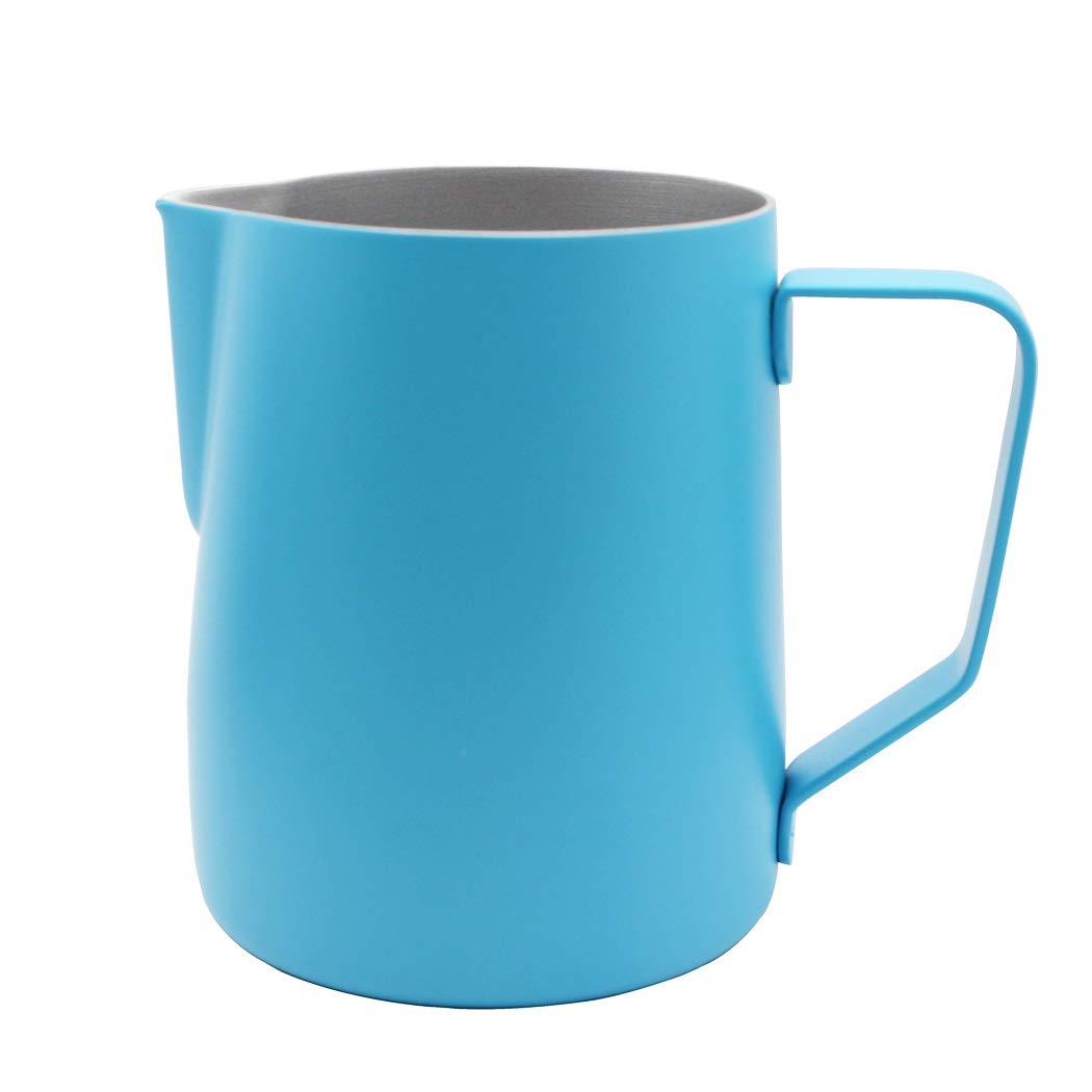 1 Stück Milchschaumkrug, Pitcher Krug Edelstahl, Schaumbecher für Kaffee und Latte Art, Schäumende M