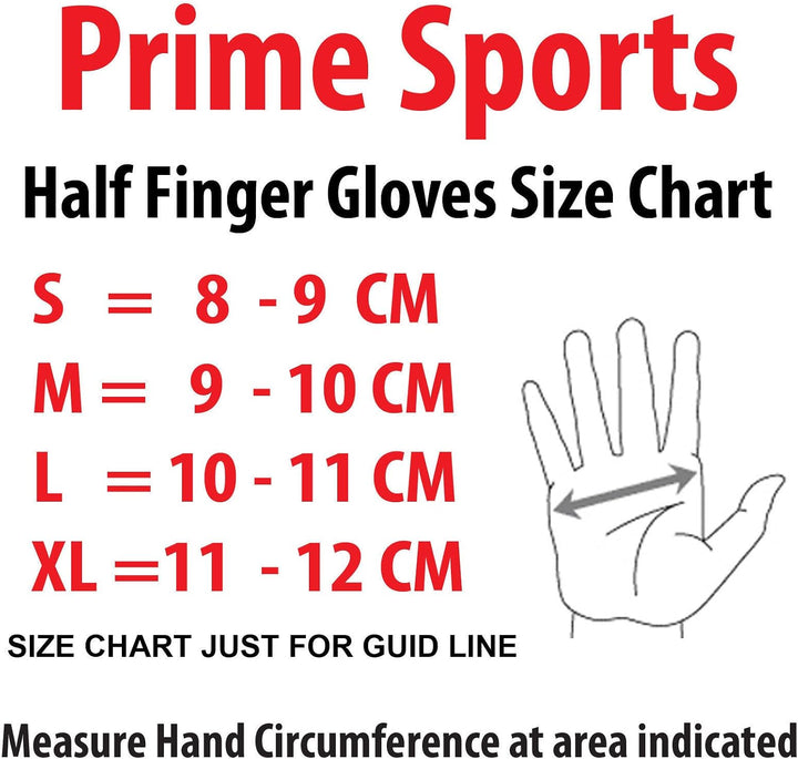 Prime Fingerlose Netzhandschuhe Gepolsterte Handschuhe Biker Fitness Gym Body Building Gewichtheben