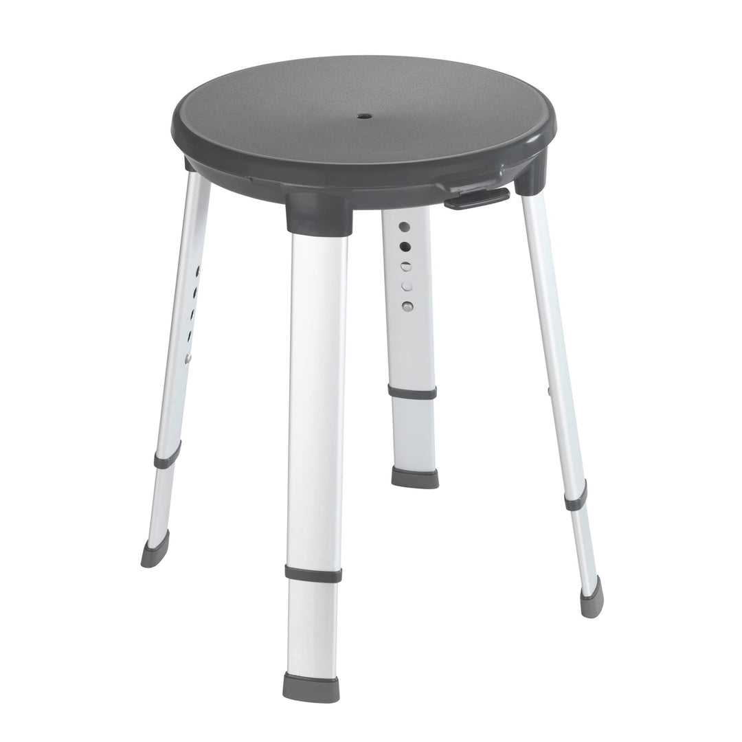 WENKO Badhocker drehbar Secura Premium - drehbarer Duschhocker, bis 130 kg Tragkraft, 50 x 43-53 x 5