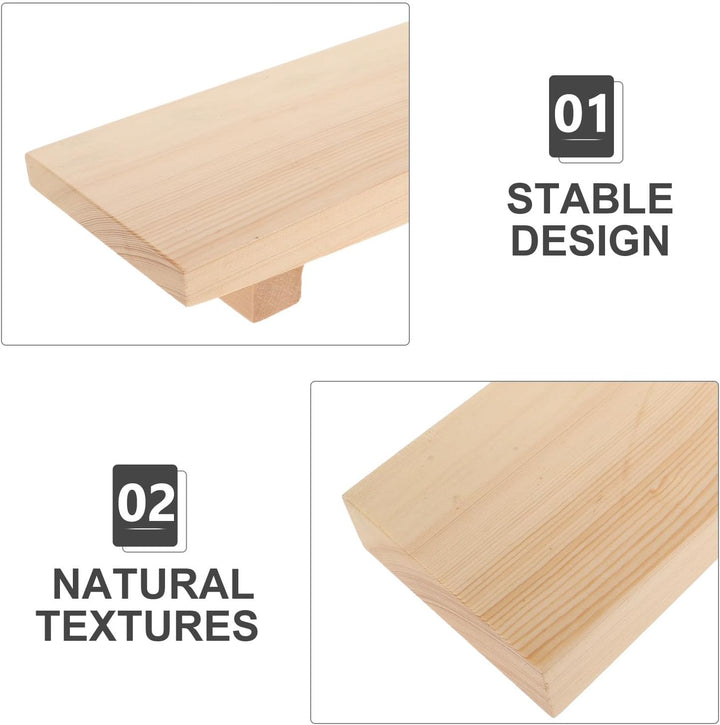 DOITOOL Geta-Servierplatten für Sushi: Sashimi-Platte aus Holz – Serviertablett aus Holz – Schneideb