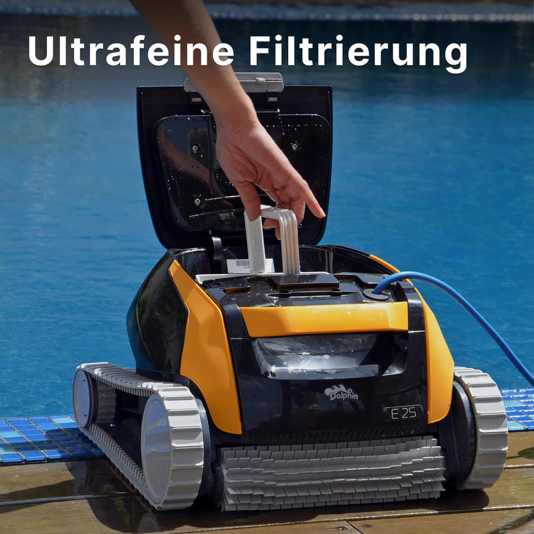 Dolphin E25 Automatischer Poolreiniger Poolroboter - Wandklettern, Eingelassene Pools bis zu 10 m