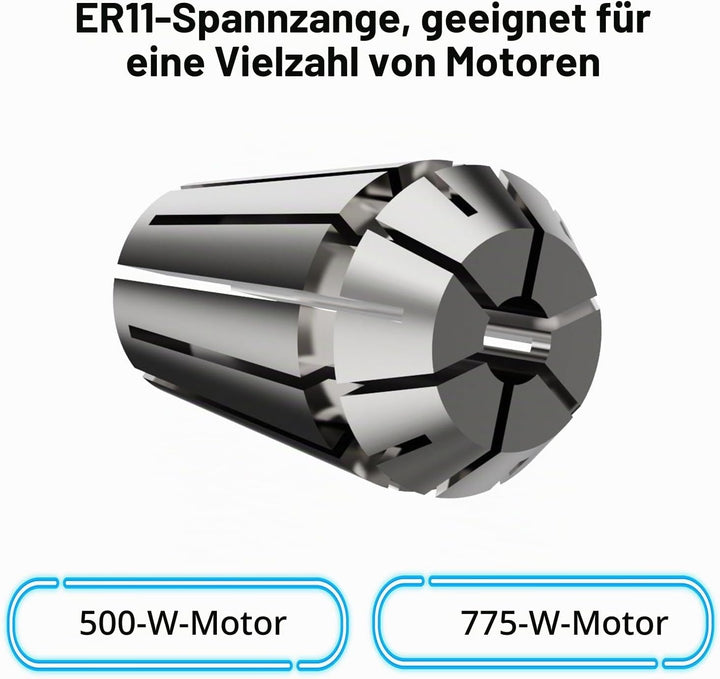 Twotrees 800W Profi Holzfräse, 30000 U/min, Kompakt CNC Fräse für TTC450 Pro Fräsmaschine, mit 1/4"-