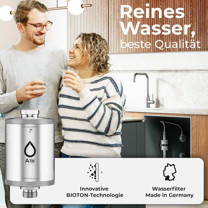 Alb Filter UNTERTISCH ACTIVE PLUS Wasserfilter Küche Edelstahl Natur | Gegen Schadstoffe &amp; Kalk, Kei