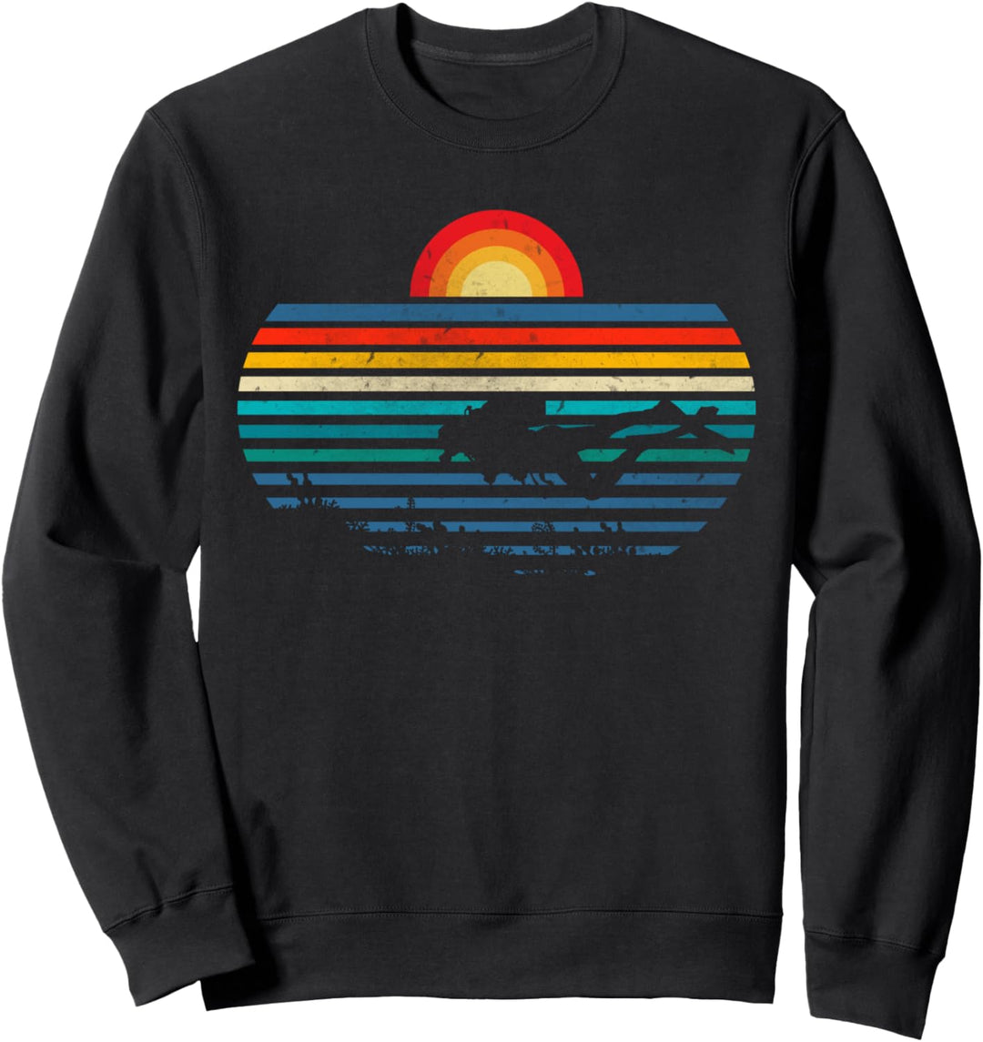 Retro Scuba Diving Sunset Vintage Old School Classic Party Sweatshirt