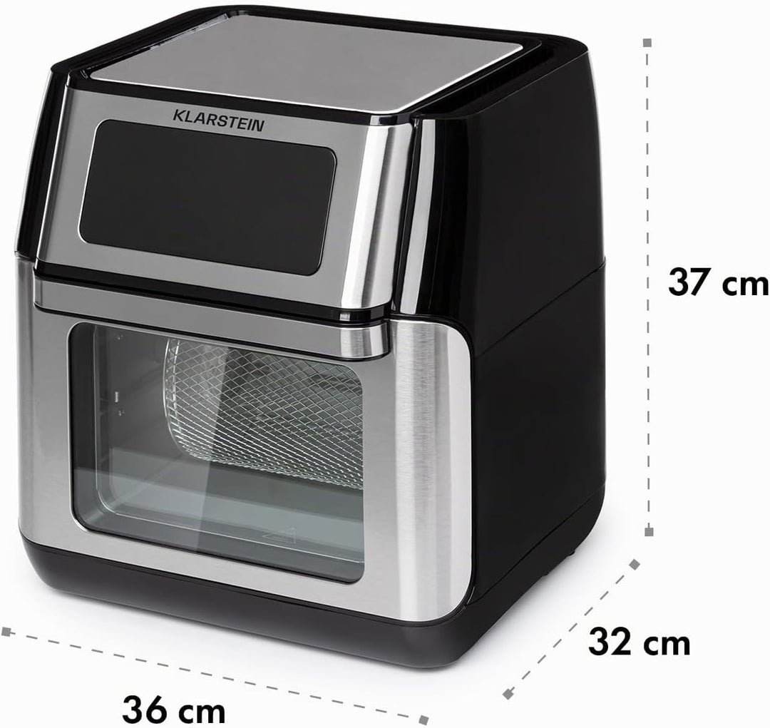 Klarstein AeroVital Fry Heissluftfritteuse,3D-heating System: 1500W,XL-Volumen: 10L, 9 Programme, Co