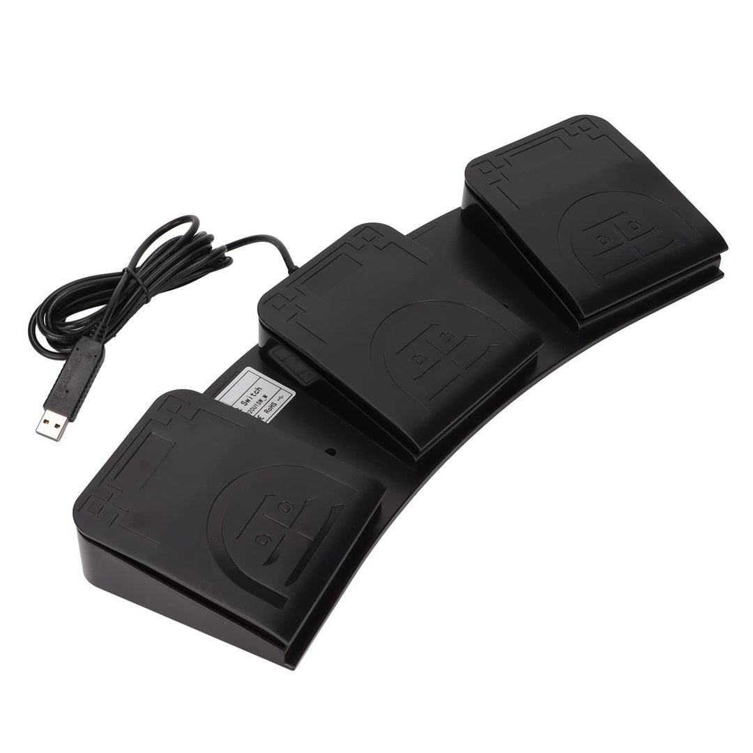 Bewinner USB Fussschalter Aktionsschalterpedal, 3 Tasten MIDI Controller Fussschaltersteuerung Angep