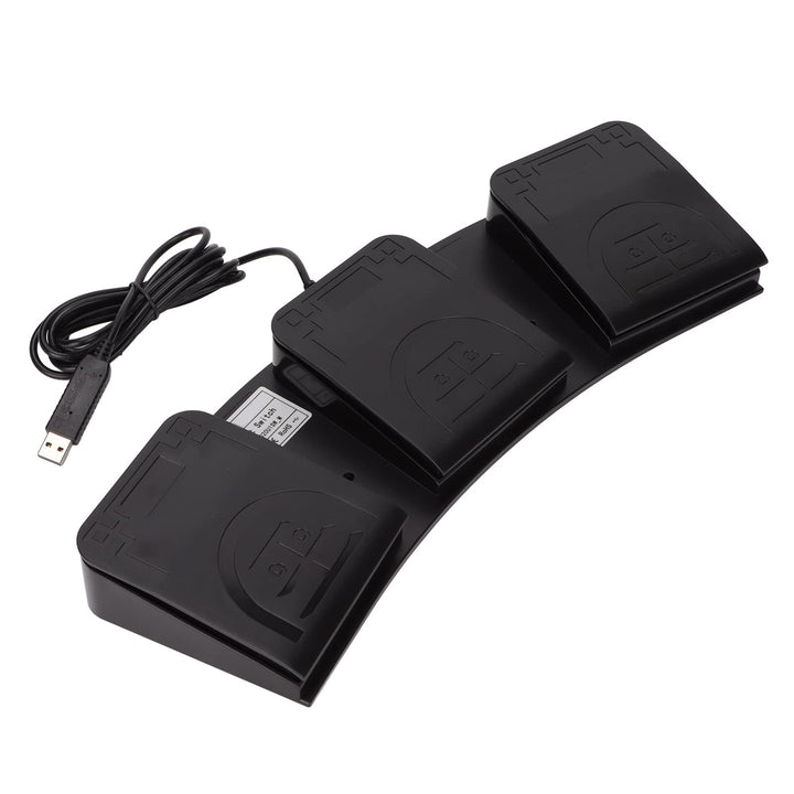 Bewinner USB Fussschalter Aktionsschalterpedal, 3 Tasten MIDI Controller Fussschaltersteuerung Angep