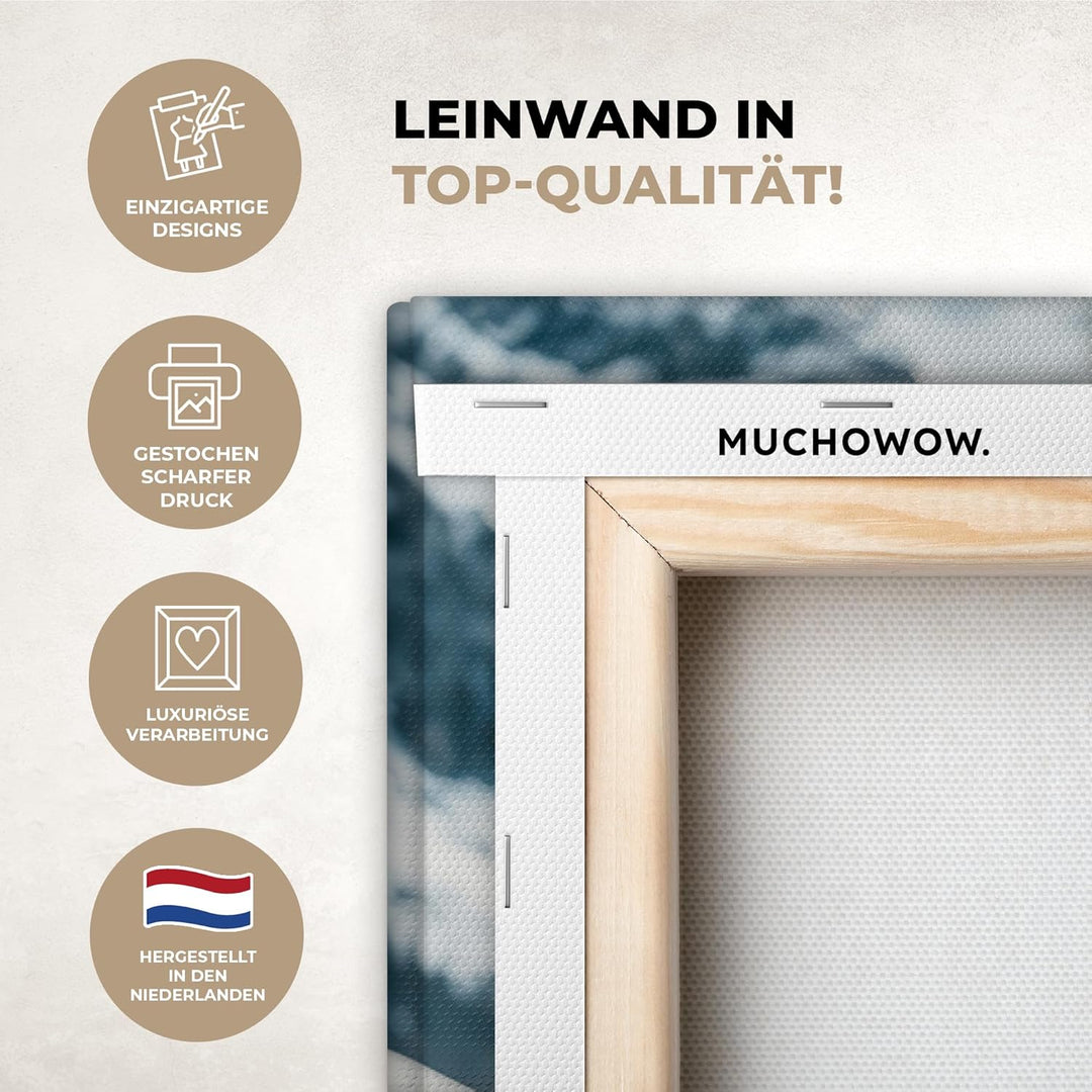 MuchoWow© Leinwandbild Gross 120x80 cm XXL Dekoration Wohnzimmer Bilder Pictures Wall Decoration Liv