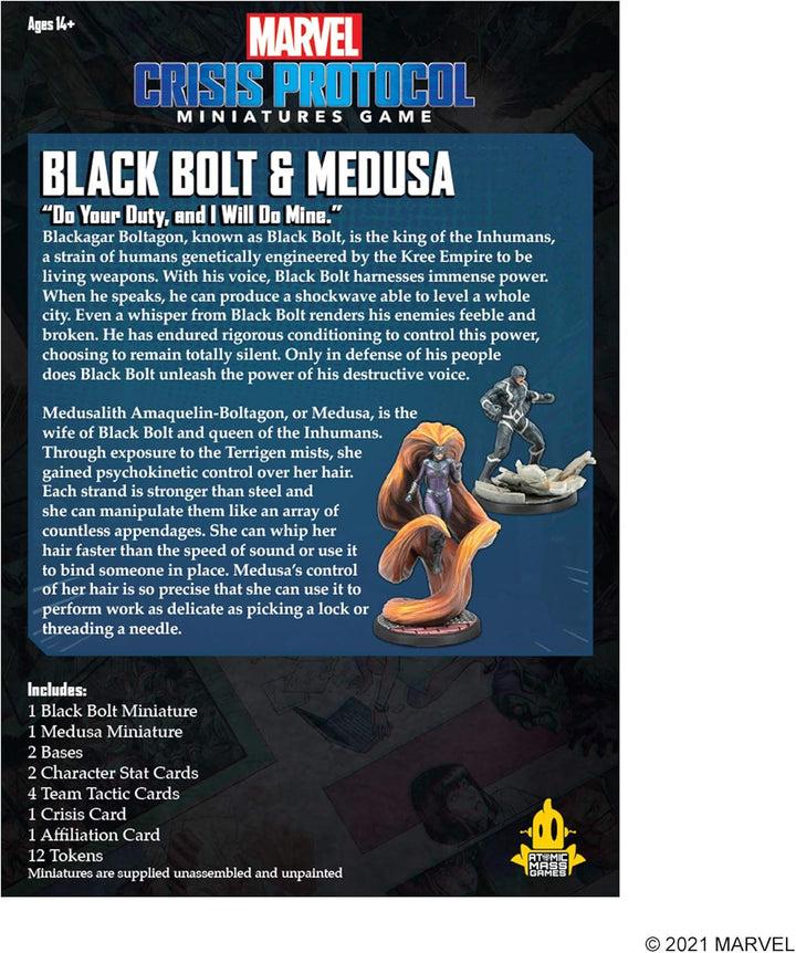 Atomic Mass Games - Marvel Crisis Protocol: Character Pack: Black Bolt and Medusa - Miniature Game 2