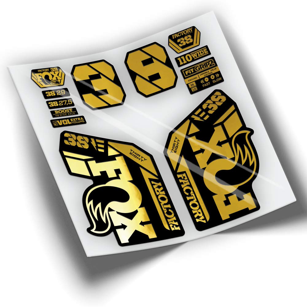 Ref: VP437 Aufkleber, kompatibel mit Fox 38 Gabel, Ebike Kashima 2021-2025, MTB, Sticker, Aufkleber,