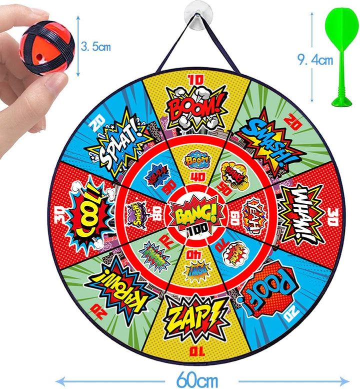 Superhelden Geburtstag Mitgebsel,Dartscheibe Kinder,Indoor Outdoor für wurfspiel Kinder,klettballspi