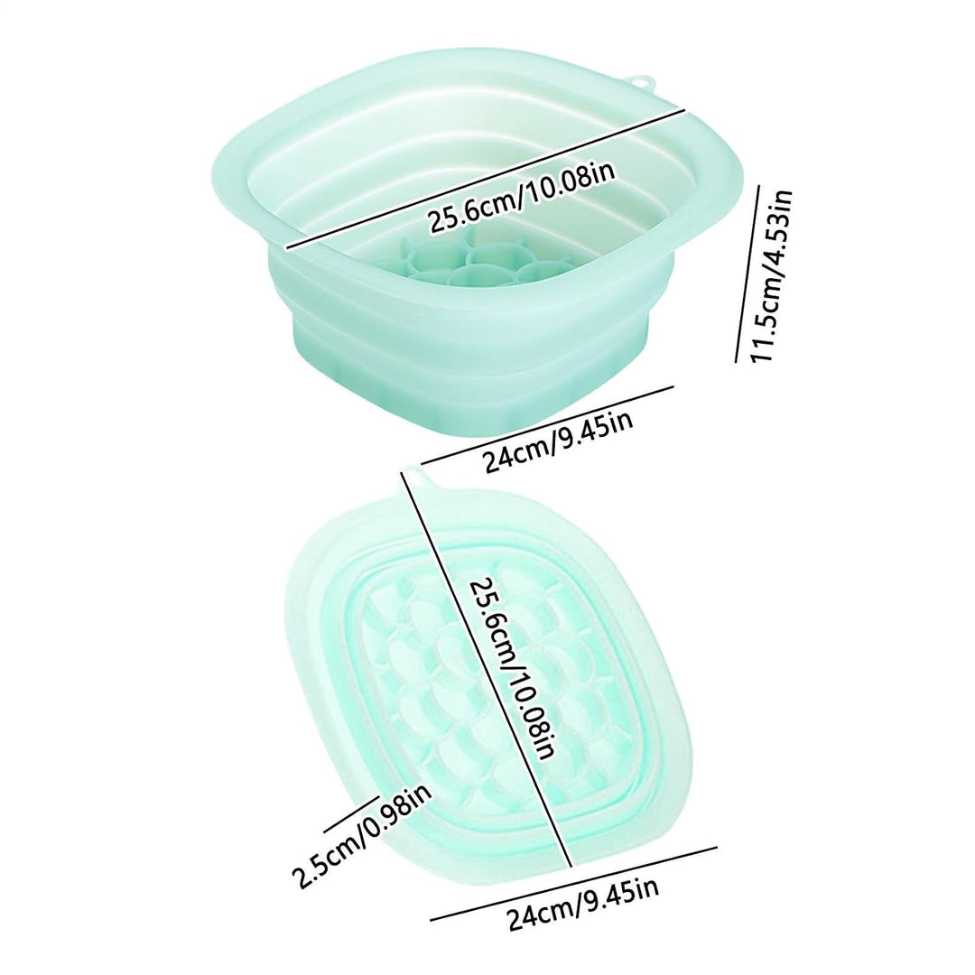 Face Bowl for Ice, 25.6x24x11.4cm Portable Foldable Silicone Facial Tub, Cold Water Skincare Tool fo