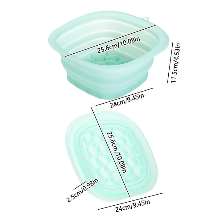 Face Bowl for Ice, 25.6x24x11.4cm Portable Foldable Silicone Facial Tub, Cold Water Skincare Tool fo