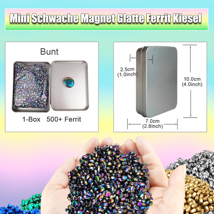 YANZHE Magnetsteine Stresskiller - Ungefähr 500 Stück Premium Mini-Magnetkugeln als Anti-Stress Spie