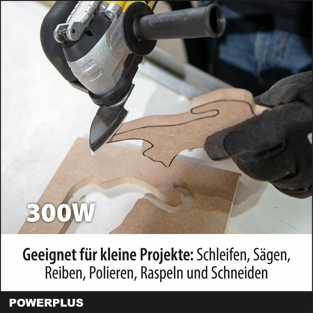Powerplus Multitool POWX1347MC Multifunktionswerkzeug zum Schleifen, Schneiden &amp; Polieren - Schnellw