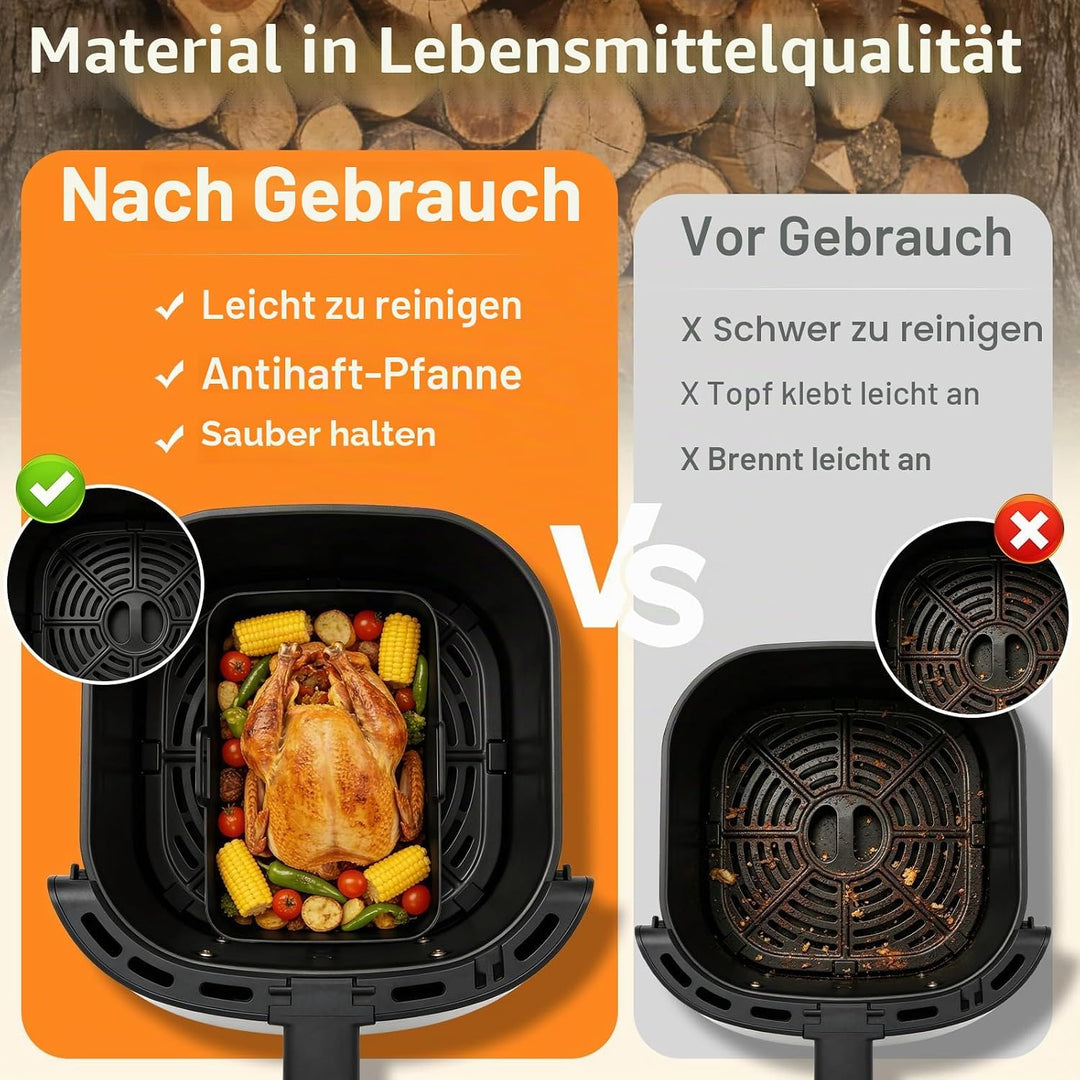 16-tlg Heissluftfritteuse Zubehör Airfryer Zubehör Set für Foodi Max Dual Zone AF400EU AF300EU 7,6L-