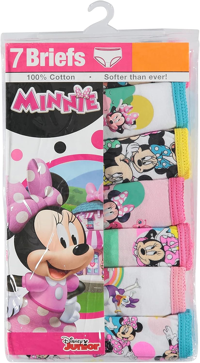 Disney Mädchen Slip (10er Pack), 18 Monate 7er-pack, 100 % Gek&#xE4;mmte Baumwolle mit Klassischem D
