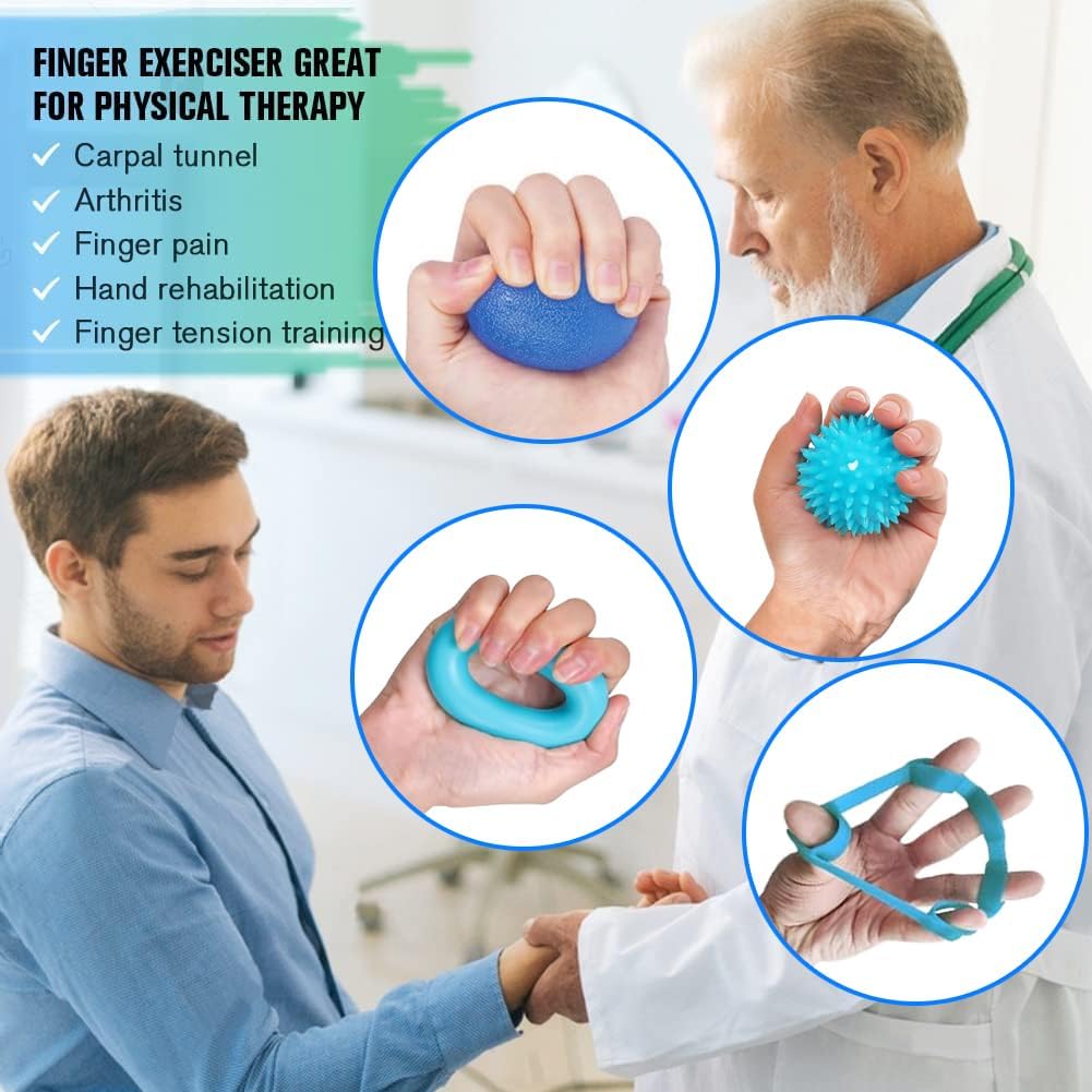 Handtrainer Fingertrainer, 4 Stück Fingertrainer Handtrainer Ball, Igelball Weich Knetball,Stressbal
