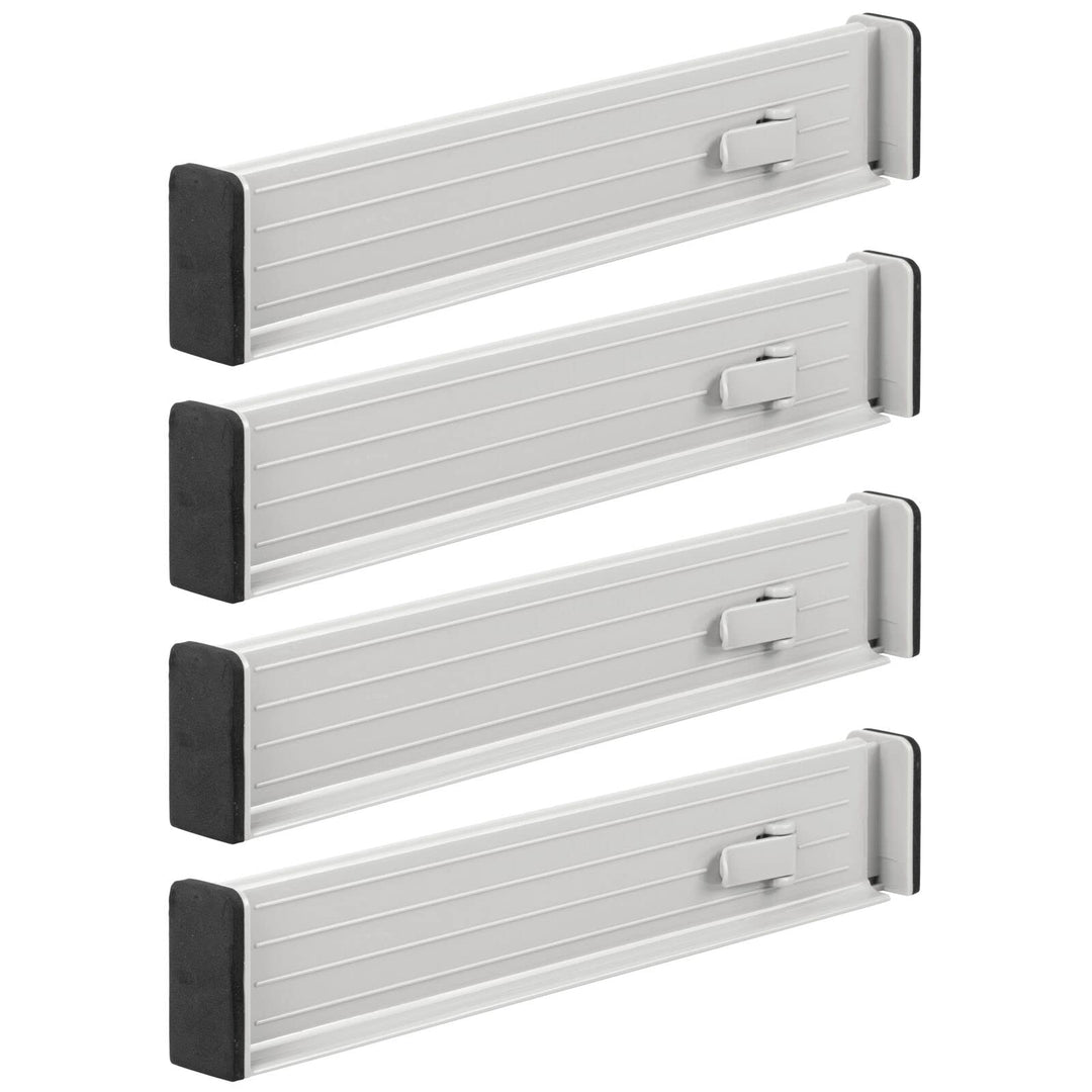 mDesign 4er-Set verstellbarer Schubladeneinsatz – praktischer Schubladen Organizer für Schrank und K