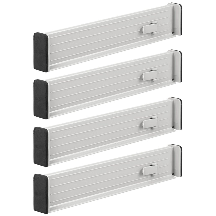mDesign 4er-Set verstellbarer Schubladeneinsatz – praktischer Schubladen Organizer für Schrank und K