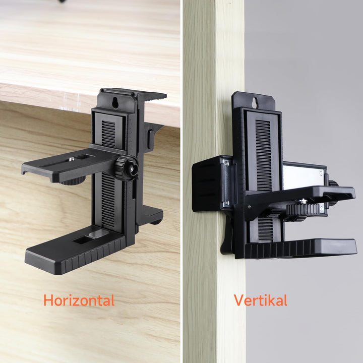 DOVOH Kreuzlinienlaser magnetisch, Heavy-Duty Multifunktional mit verstellbarer Klemme, 1/4"-20 Gewi