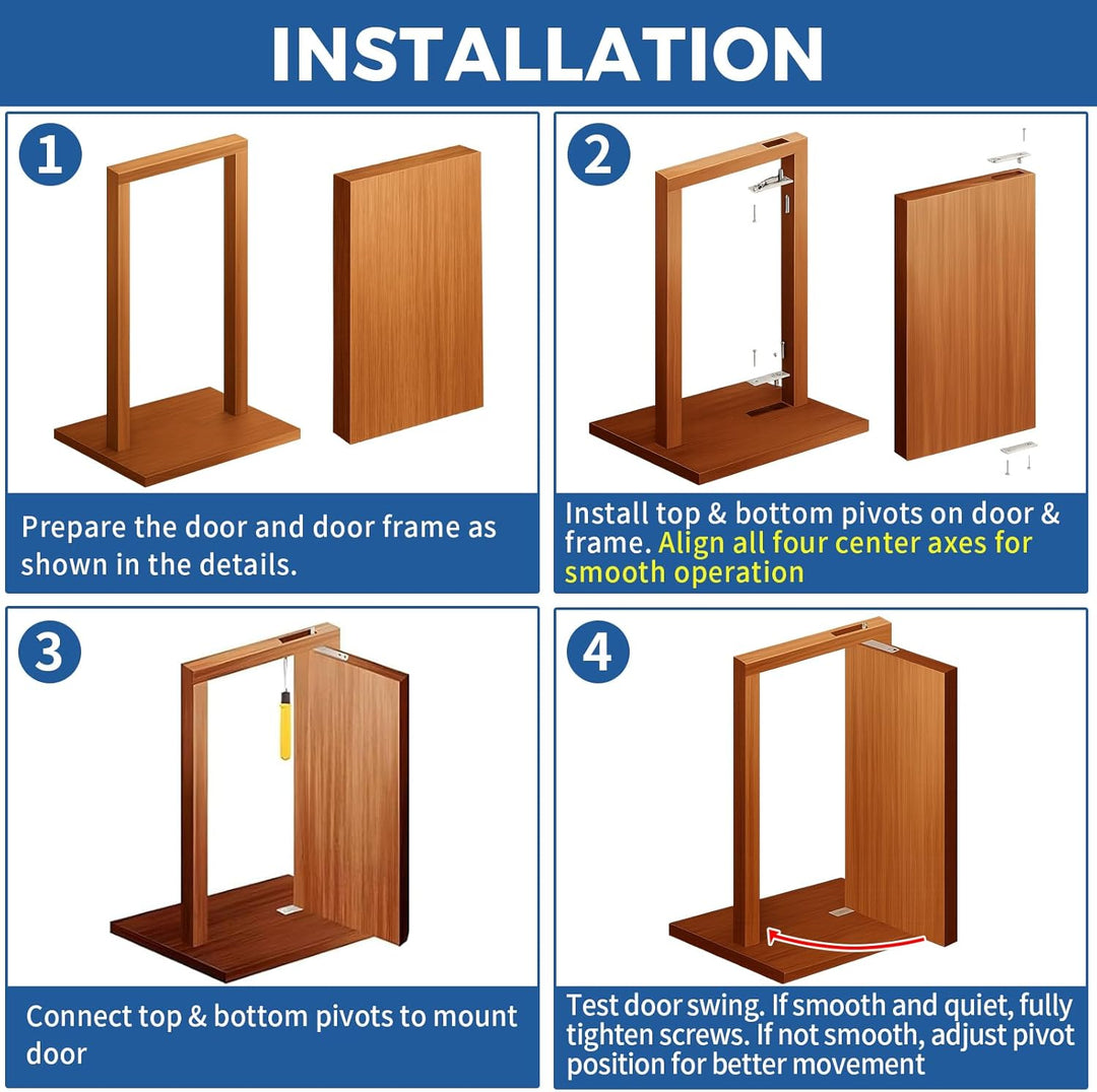 TamBee Pivot Hinge Verstecktes Türscharnier für Geheimtüren, Geheimtürscharniere, Drehscharniere für