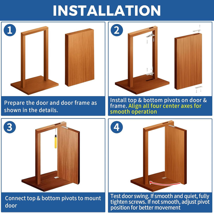 TamBee Pivot Hinge Verstecktes Türscharnier für Geheimtüren, Geheimtürscharniere, Drehscharniere für