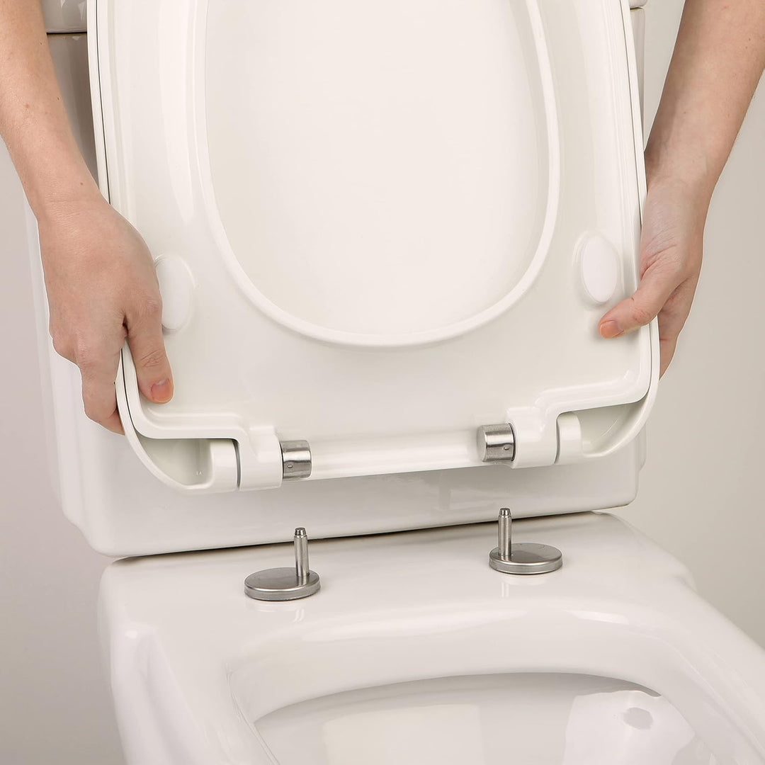 TATAY Toilettendeckel Duroplast kompatibel mit Dama Retro | Absenkautomatik | Schnellverschluss & le