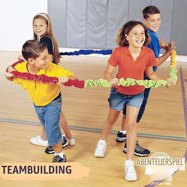 Original Cup Stretchy Band® | Team Building | Spiel Dehnbare Bänder | Stoffgummi | Ziehen | Kooperat