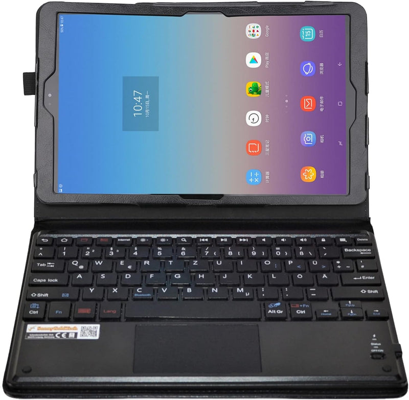 MQ für Galaxy Tab A 10.5 - Bluetooth Tastatur Tasche mit Touchpad für Samsung Galaxy Tab A 10.5 | Ta