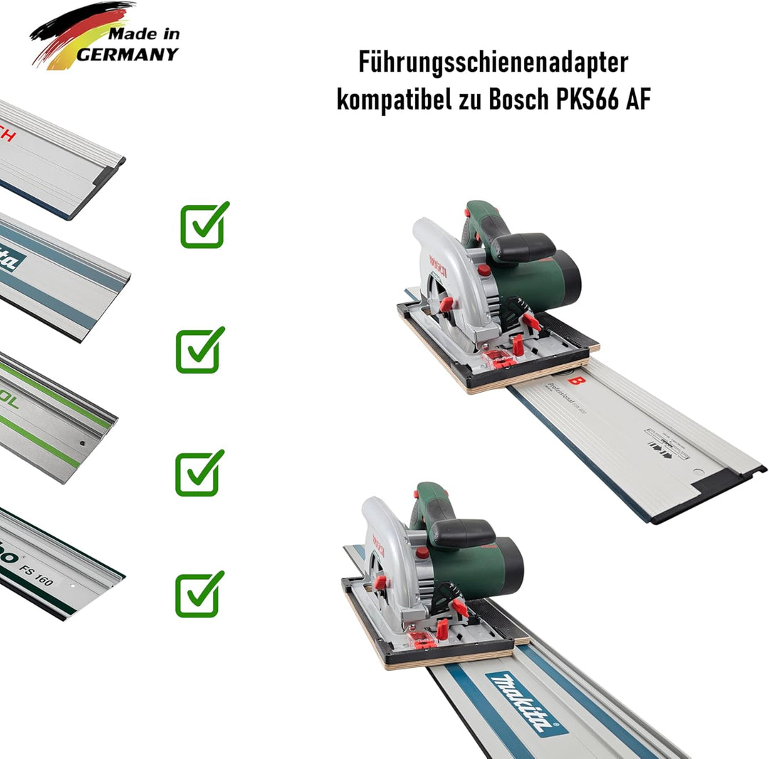 Führungsschienenadapter kompatibel mit Bosch PKS 66 AF für FSN-Schiene und weitere Marken-Führungssc