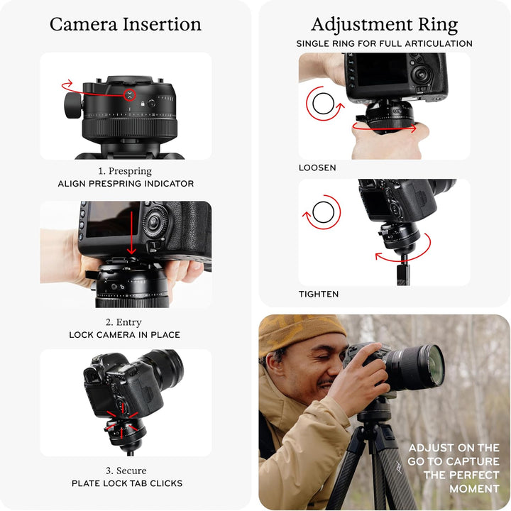 PEAK DESIGN Pro Tall Tripod Black - PT-T-BK-1