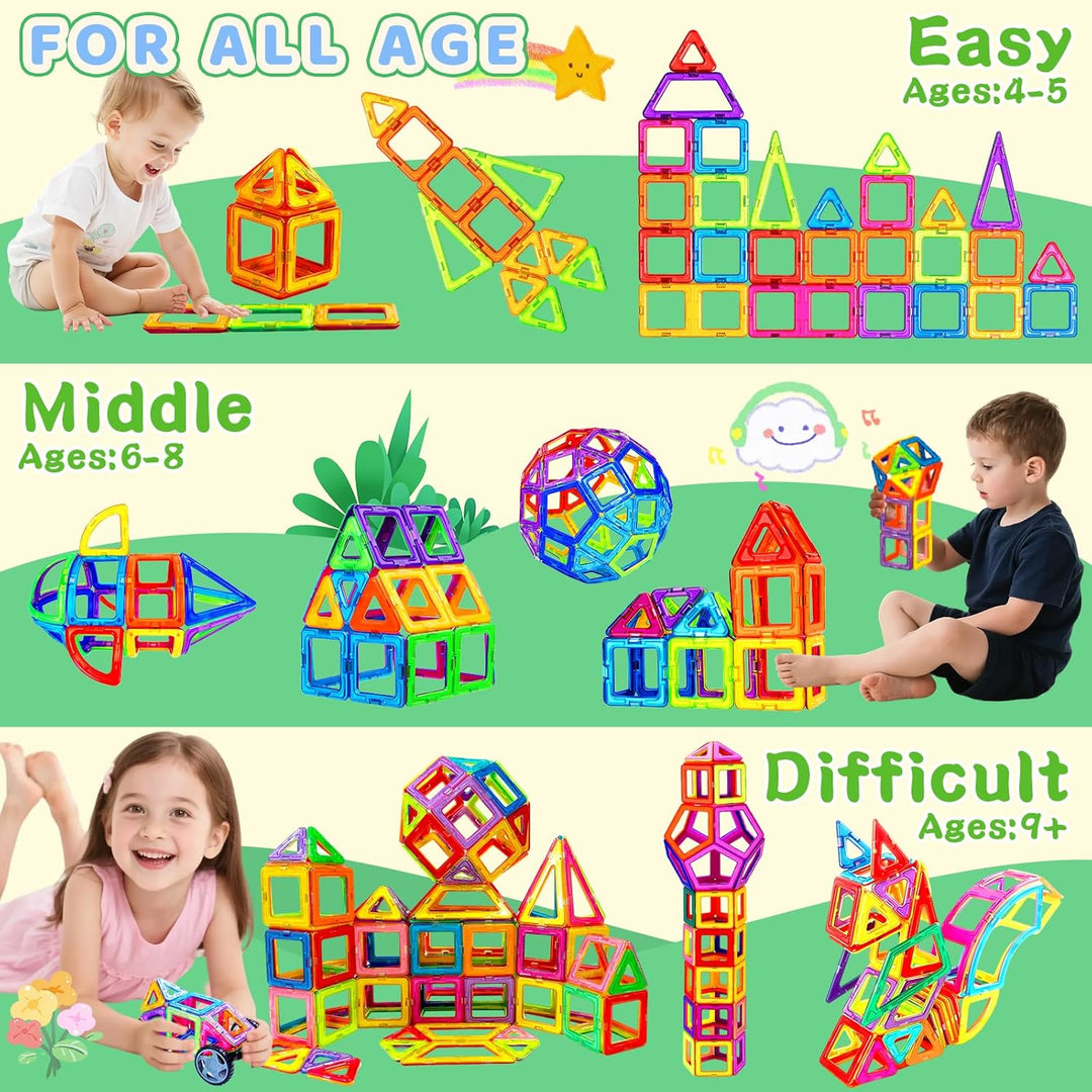 Magnetische Bausteine Konstruktion für Kinder, Magnetbausteine für Kinder 3D Magnetspiel Lernspielze