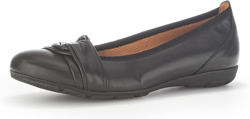 Gabor Damen Klassische Ballerinas, Frauen Flats 37 EU Schwarz 27, 37 EU Schwarz 27