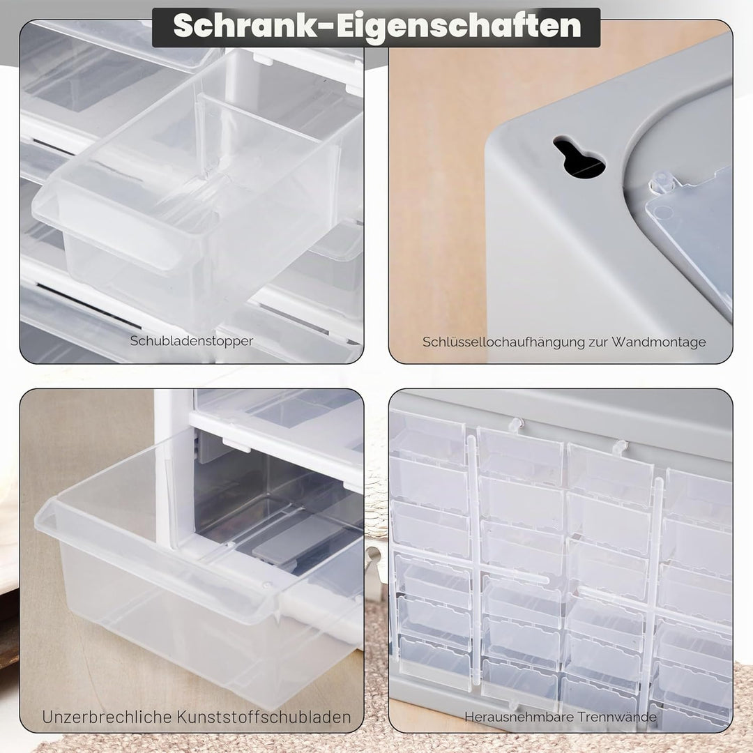 Schraubenaufbewahrungs-Organizer – Aufbewahrungsbox für Garage & Werkstatt mit 30 Schubladen mit ver