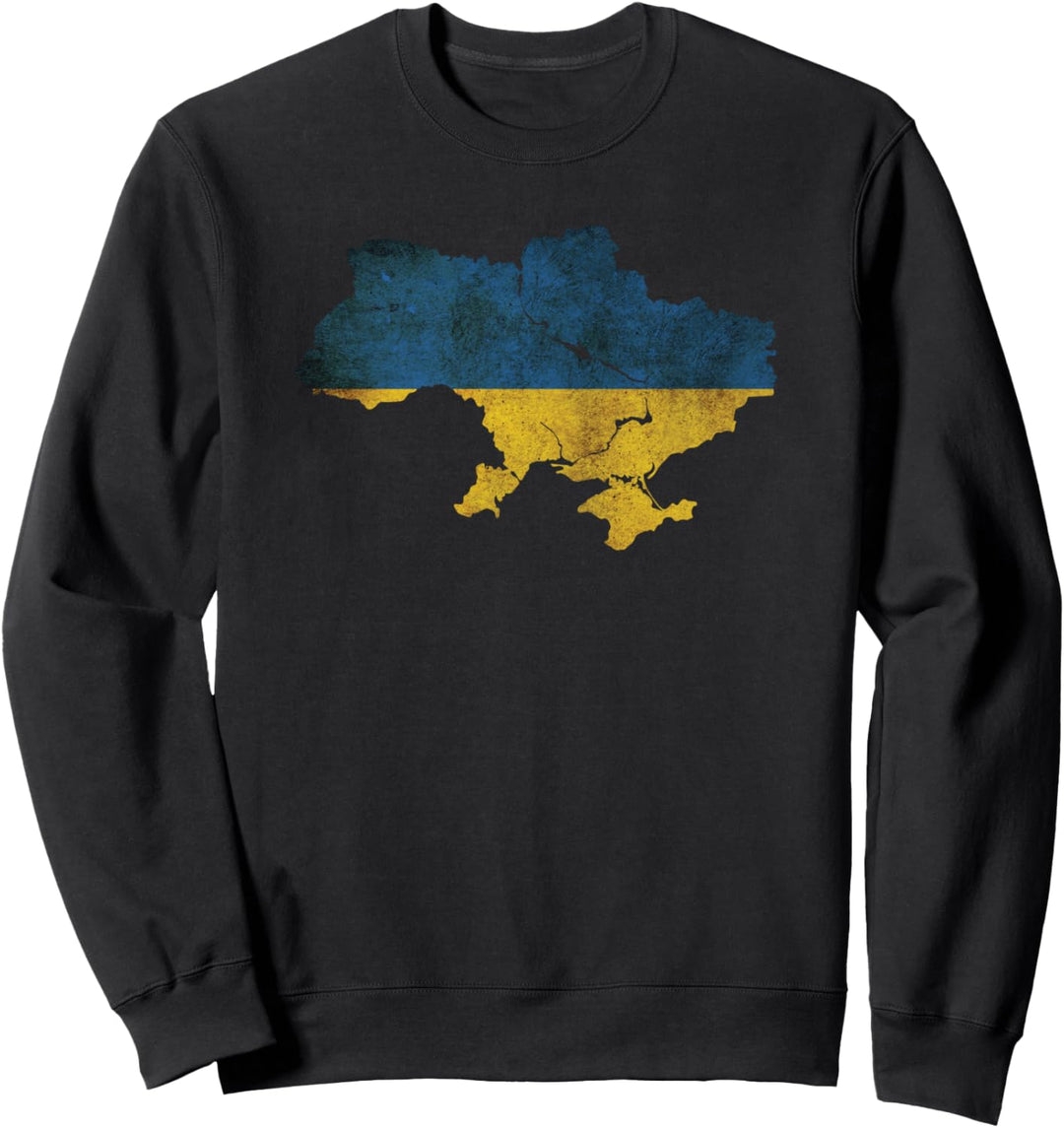 Ukraine - Landesgrenze in Nationalfahne Sweatshirt