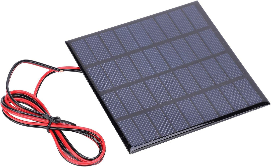 Walfront 2Pcs DC 9V 2W Mini Solarpanel, Solarpanels Batteriespielzeug Lademodul mit 100 cm Kabel, So