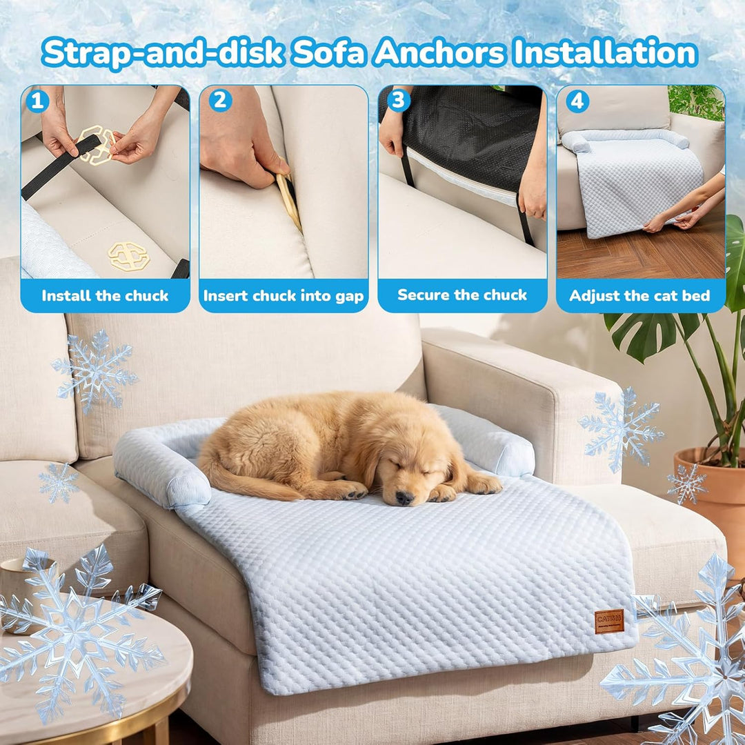 CATISM Kühlmatte Hunde & Katze 70 * 80cm Waschbar Katzenkuhlbettlit für Sofa und Boden Hundematte mi
