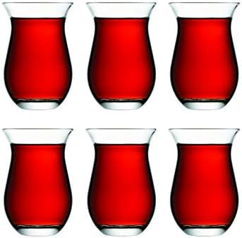 Topkapi – 18-TLG Türkisches Tee-Set Galata-Sultan, 6 Teegläser, 6 Untersetzer, 6 Teelöffel, Komplett