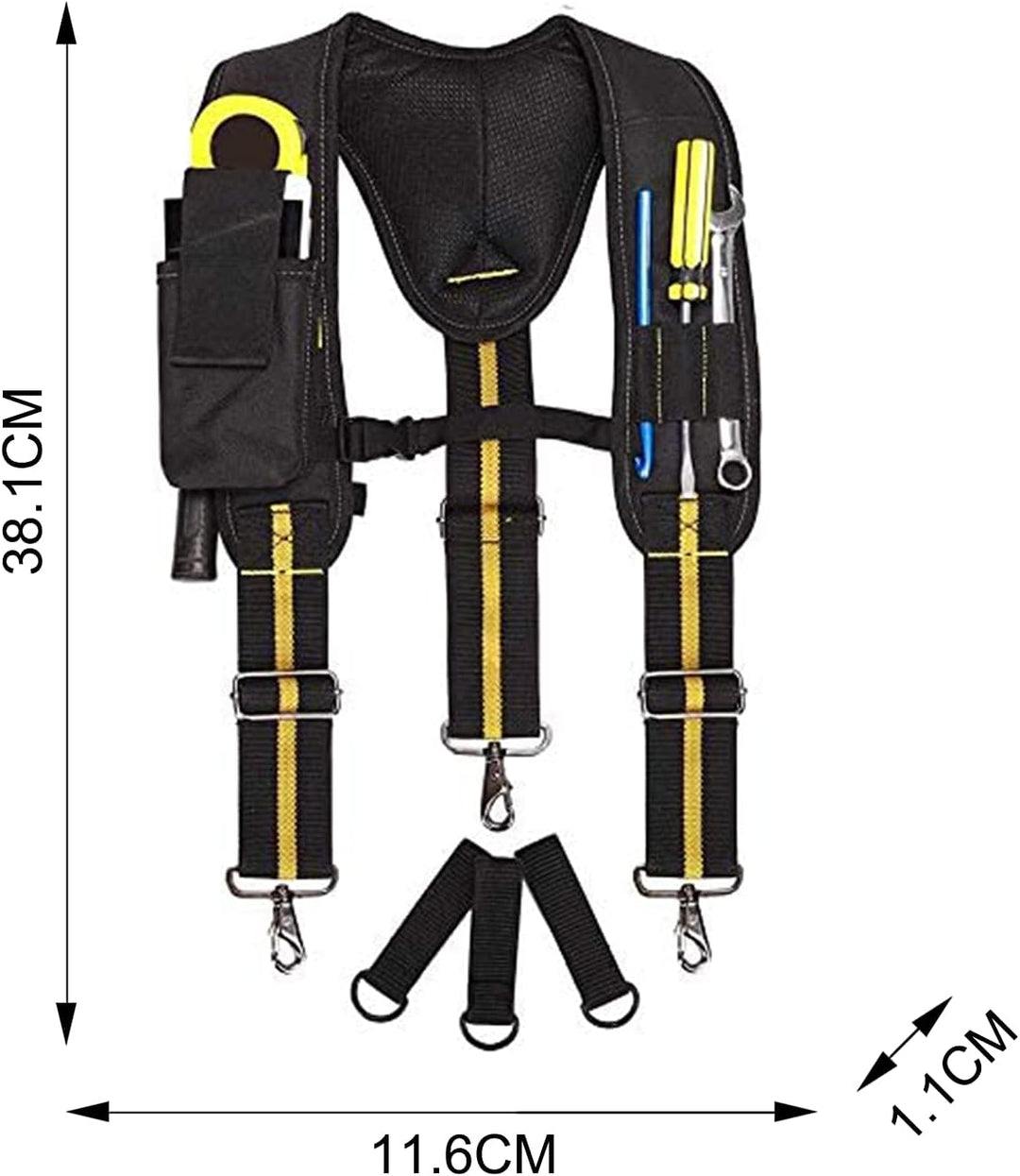 Gonnely Werkzeuggürtel Hosenträger,Hochleistungs Arbeits Hosenträger Verstellbare Träger mit Vequeme