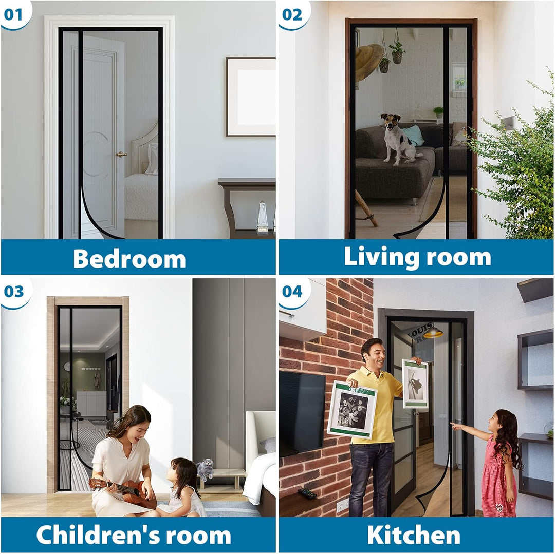 Sekey Fliegengitter Tür Vorhang Gegen Katzenkratzer Seitliche Öffnung Fliegengitter Ohne Bohren Balk