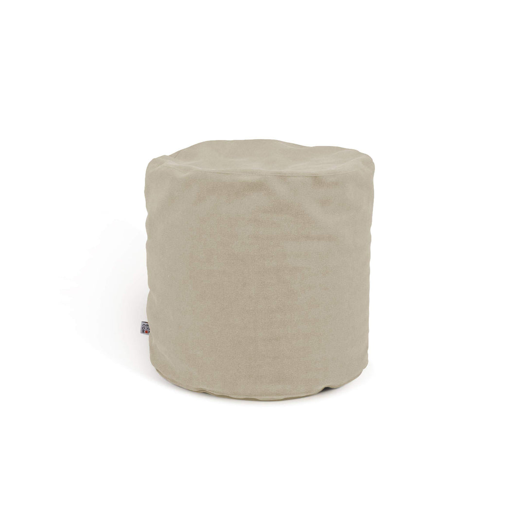 Arketicom Soft Cube, runder Fusshocker aus Stoff Made in Italy. Design-Pouf, leicht und mit abnehmba