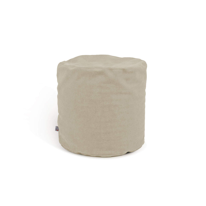 Arketicom Soft Cube, runder Fusshocker aus Stoff Made in Italy. Design-Pouf, leicht und mit abnehmba